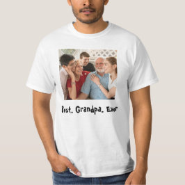 Aangepaste foto van beste opa t-shirt