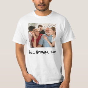 Aangepaste foto van beste opa t-shirt
