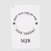Aangepaste foto van beste vader op foto van pot golfhanddoek (Voorkant)