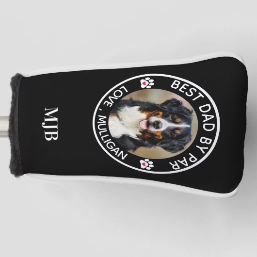 Aangepaste foto van beste vader op foto van pot golfheadcover (Voorkant)