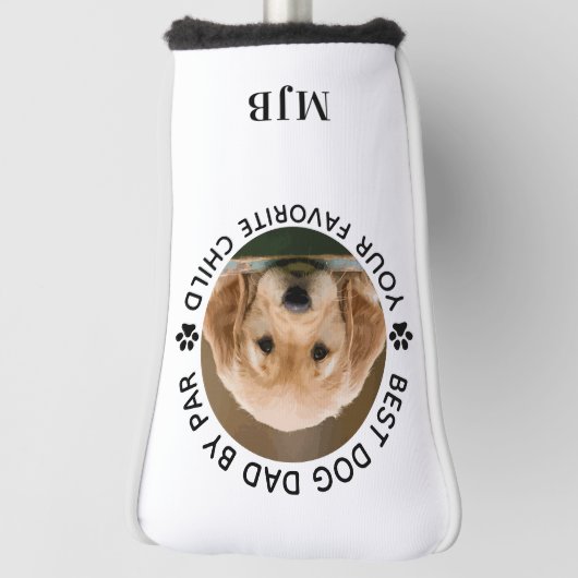 Aangepaste foto van beste vader op foto van pot golfheadcover (Draai 90)