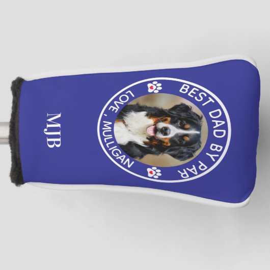Aangepaste foto van beste vader op foto van pot golfheadcover (Voorkant)