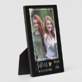 Aangepaste foto van beste vrienden Zuster Quote Fotoplaat (Zijkant)
