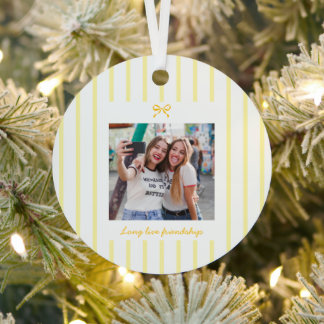 Aangepaste foto van beste vriendin bruidsmeisje st metalen ornament