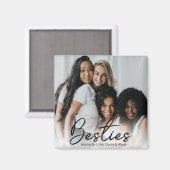 Aangepaste foto van Besties Script Magnet Magneet (Voorkant / Achterkant)