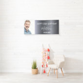 Aangepaste foto van Birthday Silvex welkom Spandoek (Insitu)