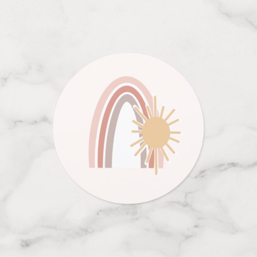 Aangepaste foto van Boho Rainbow Sun Confetti (Kleine voorkant)