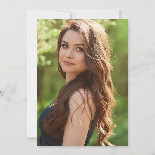 Aangepaste foto van Bright Blue Tassel Graduel Par Kaart (Achterkant)