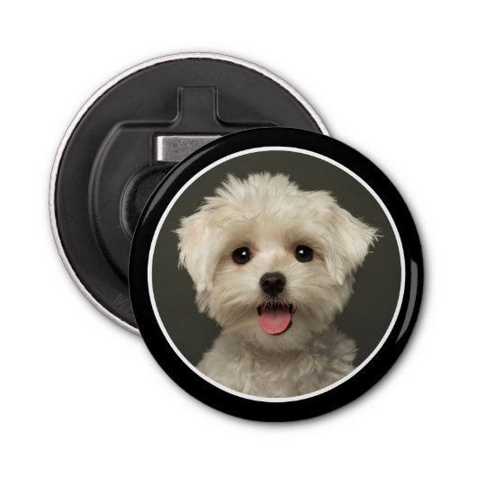 Aangepaste foto van Cute Pet Button Flesopener (Voorkant)