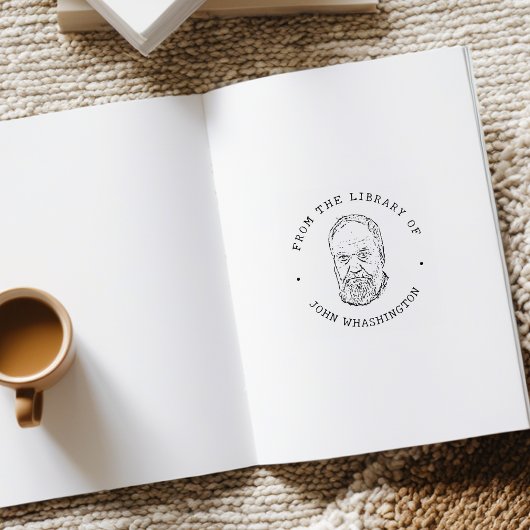 Aangepaste foto van de bibliotheek van 	rubberstempel
