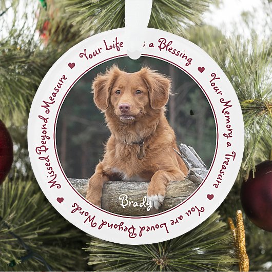 Aangepaste foto van Dog Foto Keepasker Pet Memoria Ornament
