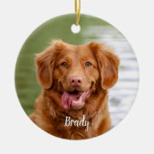 Aangepaste foto van Dog Foto Keepomwille Red Pset Keramisch Ornament (Voorkant)