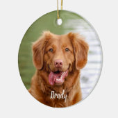 Aangepaste foto van Dog Foto Keepomwille Red Pset Keramisch Ornament (Links)