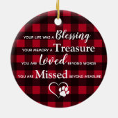 Aangepaste foto van Dog Foto Keepomwille Red Pset Keramisch Ornament (Achterkant)