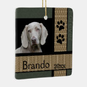 Aangepaste foto van Dog Keramisch Ornament (Rechts)