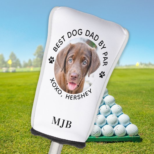 Aangepaste foto van Dog Pet Beste vader van Par Mo Golfheadcover