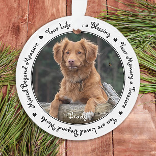 Aangepaste foto van Dog Pet Memorial Ornament