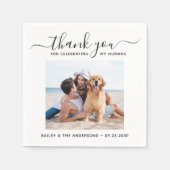 Aangepaste foto van Dog Pet Wedding Servet (Voorkant)