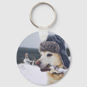 Aangepaste foto van Dog Photo Key-chain Aangepaste Sleutelhanger (Voorkant)