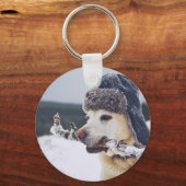 Aangepaste foto van Dog Photo Key-chain Aangepaste Sleutelhanger (Voorkant)