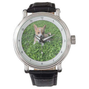 Aangepaste foto van Dog Voeg je eigen foto's toe Horloge