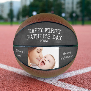 Aangepaste foto van eerste vaderdag Chalkboard Basketbal
