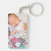 Aangepaste foto van Elegant Lotus Flower  Sleutelhanger (achterkant)