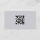 Aangepaste foto van Faux Silver Glitter QR-code op Visitekaartje (Achterkant)