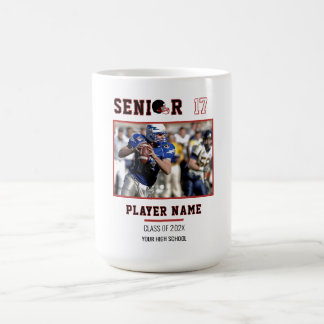 Aangepaste foto van football senior night koffiemok