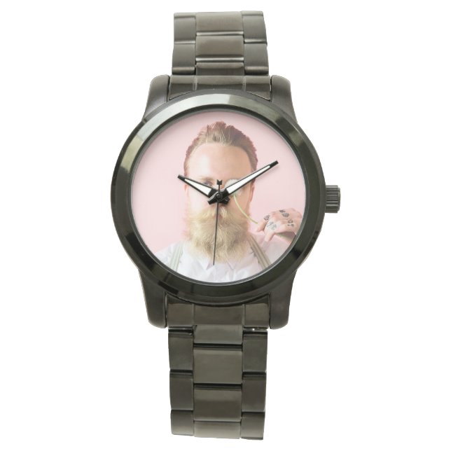 Aangepaste foto van Fun Persoonlijk gezicht Horloge (Voorkant)