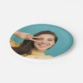 Aangepaste foto van Fun Persoonlijk gezicht  Papieren Bordje (Gekanteld)