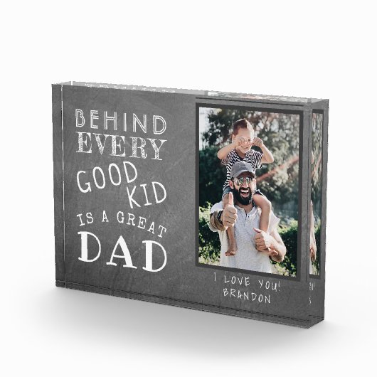 Aangepaste foto van geweldige vader met Kind (Rechts)