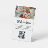 Aangepaste foto van het contactloze QR-codemenu va Reclamebord Met Voetstuk (Voorkant)