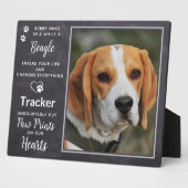 Aangepaste foto van het Memorial Dog Beagle Fotoplaat (Zijkant)