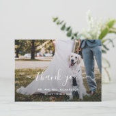 Aangepaste foto van het moderne script voor weduws bedankkaart (Staand voorkant)