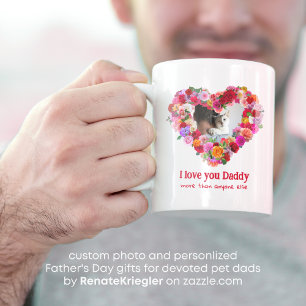Aangepaste foto van hond, kat, huisdier Vaderdag R Extra Grote Beker