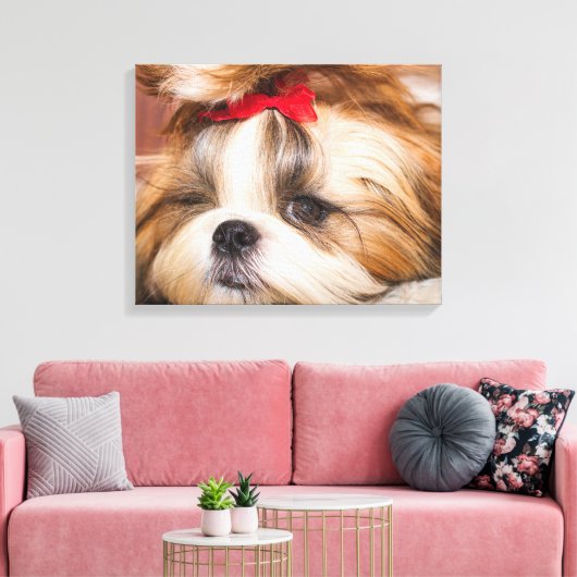 Aangepaste foto van je hond van een huisdier canvas afdruk (Insitu (Woonkamer))