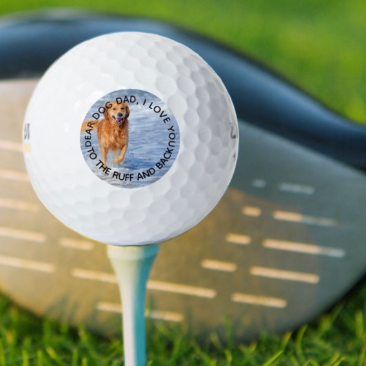 Aangepaste foto van jou aan de Ruff en de Rug Pap Golfballen