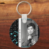 Aangepaste foto van Karaoke Music Note Singing Des Sleutelhanger (Voorkant)