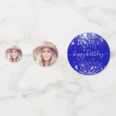 Aangepaste foto van Koninklijk zilverglitsstof Confetti (Achterkanten)