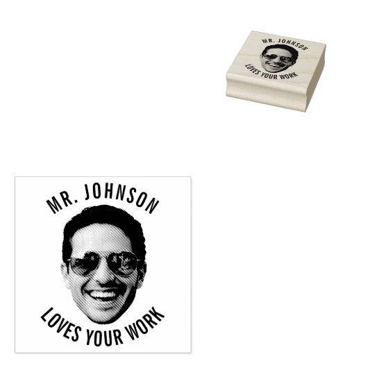 Aangepaste foto van leraar goedgekeurd rubberstempel (Gestempeld)