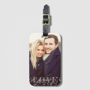 Aangepaste foto van Liefde en Sparkles Bagagelabel