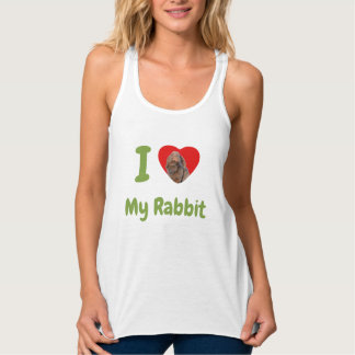 Aangepaste foto van mijn Holland Lop konijn Tanktop