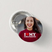 Aangepaste foto van mijn Vriendin Ronde Button 3,2 Cm (Voorkant /achterkant)