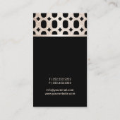 Aangepaste foto van modern Gold Geometric Pattern Visitekaartje (Achterkant)