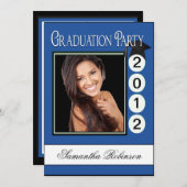 Aangepaste foto van moderne Fun Graduation Party Kaart (Voorkant / Achterkant)