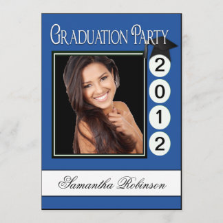 Aangepaste foto van moderne Fun Graduation Party Kaart