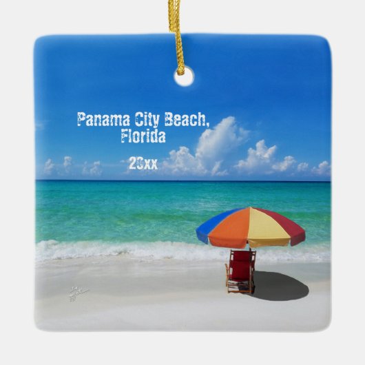 Aangepaste foto van Panama City Beach Keramisch Ornament (Voorkant)