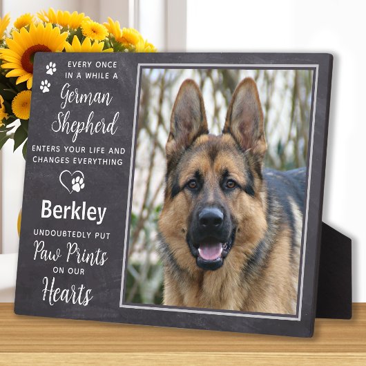 Aangepaste foto van Pet Dog German Shepherd Memori Fotoplaat