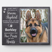 Aangepaste foto van Pet Dog German Shepherd Memori Fotoplaat (Voorkant)